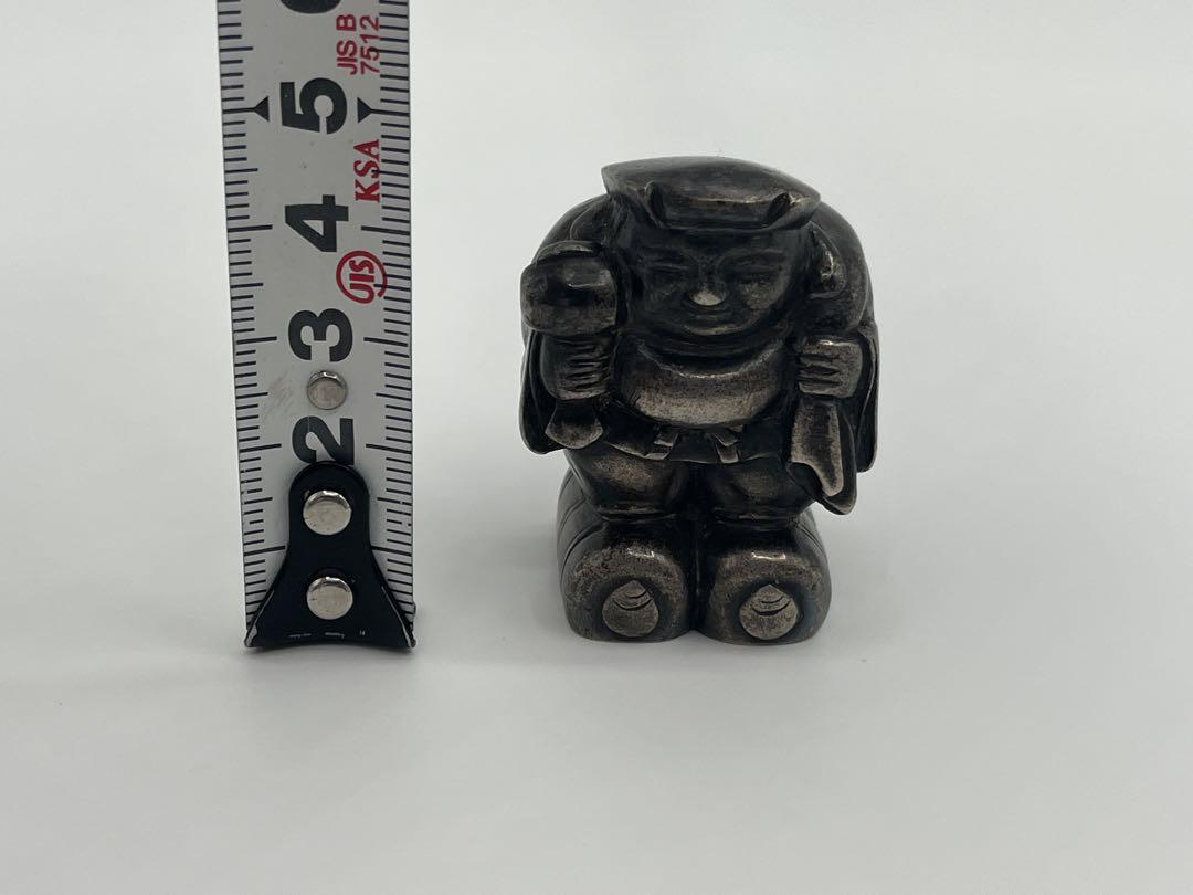 骨董　銀製品　置物　大黒天